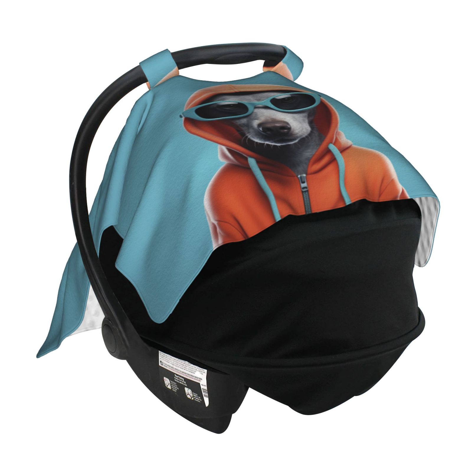 Car Seat Cover Baby - Cool Dog In Hoodie Breathable Infant Car Seat Cover for Baby Carseat, Lightweight Comfort Baby Essentials Must Haves Newborn Stuff for Girl Boy