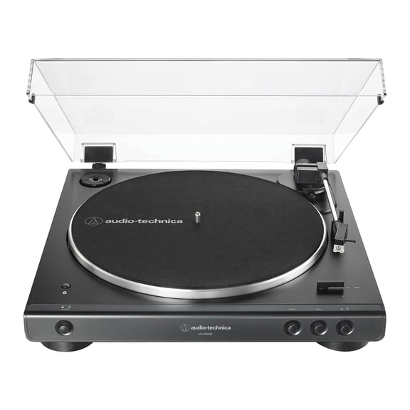 Audio-Technica 2-Speed Belt-Drive Fully Automatic Turntable with Bluetooth, 45 RPM Adapter, Switchable Phono Preamp, and RCA Out, AT-LP60XBT