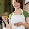 thumbnail image 4 of Linteum Textile (12- Pack 30x21 in, White) Two-Pocket TWILL BIB APRON with Adjustable Neck Strap, 4 of 4