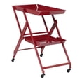 thumbnail image 1 of Furniture of America Prescotty Contemporary Metal Foldable Serving Cart in Red, 1 of 8