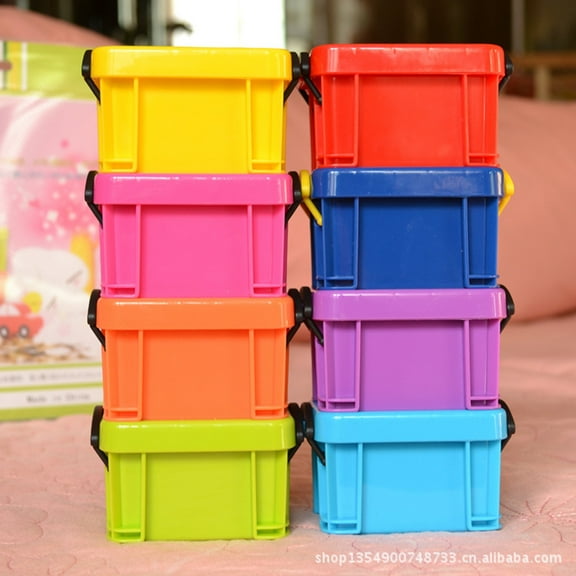 RENACLIPY 9Pcs Stackable Storage Case Plastic Boxes with Clip Lid for Organizing Small Items
