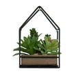 thumbnail image 4 of Mainstays 5.5" Artificial Mixed Succulents in Black Metal House Terrarium, 4 of 11