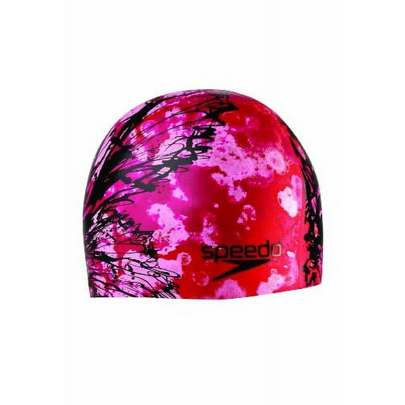 Speedo Silicone 'Butterfly Ink' Swim Cap, Red