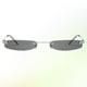 thumbnail image 4 of BRIGHTFUFU Negro con lente gris Gafas de sol de moda Gafas de fiesta de forma cuadrada pequeña Gafas de protección UV Accesorios delicados para dama Hombre, 4 of 7