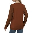 thumbnail image 5 of MOSHU Sweatshirts for Women Crewneck Cable Knit Sleeve Shirts Lightweight Fashion Womens Tops Fall Sweaters, 5 of 10
