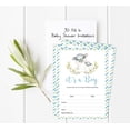 thumbnail image 2 of Inkdotpot 30 Cartes d'Invitation Style à Remplir pour Shower de Bébé Hippopotame Révélation de Genre Invitations Vierges, 2 of 7