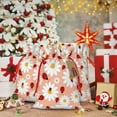 thumbnail image 5 of Fuzoiu Daisy and Ladybug Print Christmas Gift Bag,Burlap Gift Bag with Drawstring Closure & Hang Tag,Perfect for Holidays, Birthdays, and Special Occasions-Small, 5 of 7