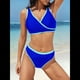 thumbnail image 5 of Traje de Baño Deportivo de Dos Piezas con Tirantes Anchos y Escote en V para Mujer. Azul Real M, 5 of 7