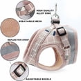 thumbnail image 4 of Jinsinto Adjustable Harness Vest Padded Reflective Soft Breathable Comfortable Leash for Small Dog Puppy (XS, Pink), 4 of 5