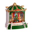 thumbnail image 2 of Bola de nieve navideña con linterna y música, adorno navideño decorativo iluminado Verde, 2 of 9