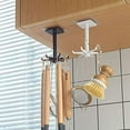 thumbnail image 4 of Ganchos plegables giratorios autoadhesivos, herramientas de cocina montadas para colgar, ganchos para toallas para baños, paquete de 1, color blanco, 4 of 8