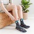 thumbnail image 4 of Printed Fun Colorful Festive Crew Knee Cozy Socks Women Fancy Christmas Holiday Design Soft, 4 of 4