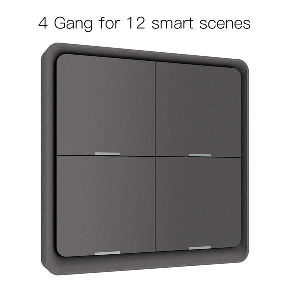 Scène Sans Fil Switch Bouton-Poussoir Intelligent Panneau Mural Switch Alimenté par Pile Tuya/ Application Smart Life