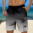 thumbnail image 2 of Swimming Trunks For Men's, Knee Length Long with Inner Swimming Shorts Drawstring Elastic Waist Beach Shorts With Printed Casual Soft, 2 of 4