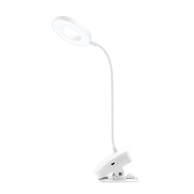 Luz De Lectura Led Con Clip Lámpara De Escritorio Con 3 Colores De Luz Brillo Ajustable Protección Ocular Lámparas De Mesa Flexibles Para Cabecero De Cama Oficina En El Hogar Serendint HA021863-00