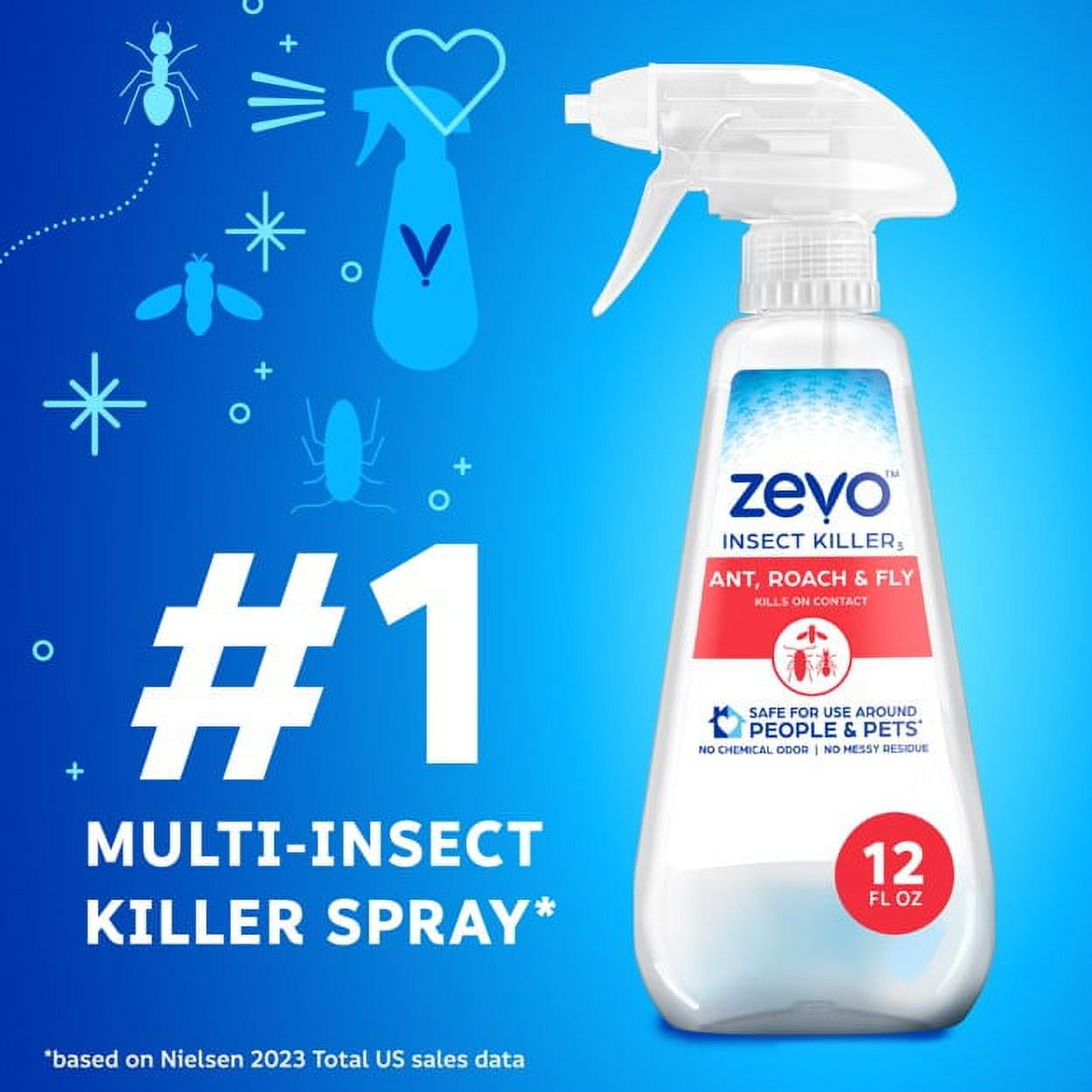 話題の人気 Zevo Multi-Insect Killer - Ant, Roach, Fly - 12oz Bug Spray テント・タープ