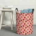 thumbnail image 6 of Rateoe Strawberries Pattern Round Laundry Hamper Basket, Tall Hamper Basket for Blanket Storage, Nursery Clothes Hamper for Laundry in Bedroom and College Dorm-Small, 6 of 6