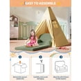 thumbnail image 4 of ChaoLink Kids 2-in-1 Fold Out Couch, Convertible Sofa Lounger, Soft Sherpa Fabric, 4 of 6