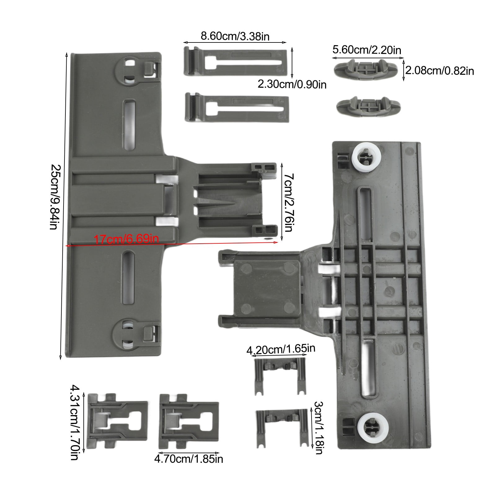 Upgraded W10350376 Dishwasher Top Rack Adjuster Kit