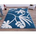 thumbnail image 2 of Ladole Rugs Botanical Style Simple and Creative Indoor Area Rug Carpet in Blue and Cream, 6x9 (6'2" x 9'2", 190cm x 280cm), 2 of 6