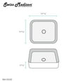thumbnail image 3 of Concorde 15 Square Ceramic Vessel Sink, 3 of 11