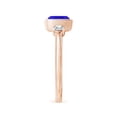 thumbnail image 3 of ANGARA Natural Classic Cushion 1.05 ct Tanzanite and Diamond Three Stone Ring in 14K Rose Gold for Women (Size-6mm) | December Birthstone, Anniversary, Jewelry Gift for Women | Natural Tanzanite Ring, 3 of 9
