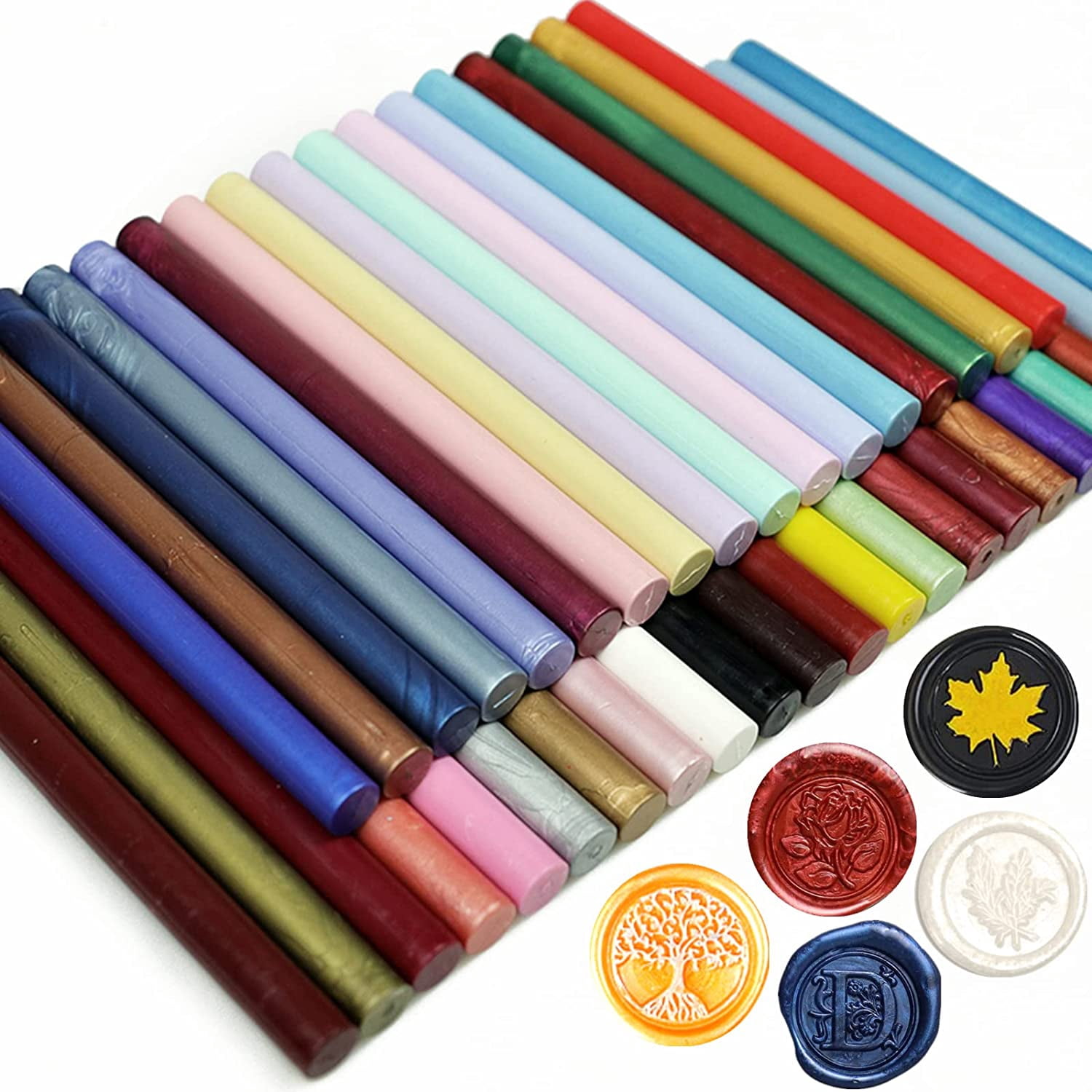 40 Pcs Glue Gun Sealing Wax Sticks for Wax Seal Stamp, Sealing Glue Gun Sealing Wax Sticks Mini Glue Stick, Great for Wedding Invitations,Christmas Gift