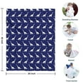 thumbnail image 4 of DarkBlue White Dinosaurs Silhouettes Pattern Blanket,Comfortable Soft Flannel Throw Blanket,All Season,Warm Lightweight Blankets for Sofa Bed Couch Living Room Chair,30"x40", 4 of 4