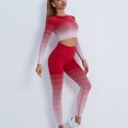thumbnail image 7 of Workout 2 Piece for Women Seamless Outfits High Waist Sexy Butt Lifting Leggings Long Sleeve Crop Tops Yoga Gym Sets, 7 of 7