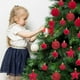 thumbnail image 4 of Juego de adornos para árboles de Navidad | Bolas de Navidad Flocadas Paquete de 36 | Rojo, Verde, Azul, Marrón | Estilos y formas mixtas | Decoraciones de gamuza Easy Hang | 2.36in | Decoración de, 4 of 6