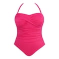 thumbnail image 3 of Time and Tru Women’s and Women’s Plus Bandeau Twist Front One Piece Swimsuit, Sizes XS-3X, 3 of 5