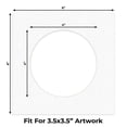 thumbnail image 2 of Oyster Shell White Picture Frame Mat for 6x6 Frames - Circle Opening for 4x4 Photos - 50 Mats, 2 of 7