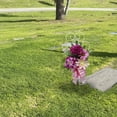 thumbnail image 4 of 19-inch Artificial Silk Pink Carnation Mixed Cemetery Metal Stake, for Indoor/Outdoor Use, by Mainstays, 4 of 8