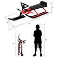 thumbnail image 4 of UBesGoo Steering Ski Snow Racer Sled with Twin Brakes,Steel Frame Snow Slide,Black and Red, 4 of 14