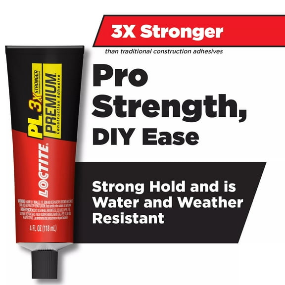Loctite Pl Premium Polyurethane Construction Adhesive Pack of 1, Tan 4 fl oz Tube