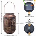 thumbnail image 3 of Solar Lanterns Outdoor Waterproof B type owl Garden Decor Gifts for Women Mom Grandma Hanging Solar Lights Metal Solar Decoration Outside for Yard, Patio, Backyard, Porch、Christmas decorations, 3 of 4