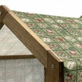 thumbnail image 5 of Christmas Pet House, Cartoon Santa Claus Trees Teddy Bears Candies Sketchy Design Print, Outdoor & Indoor Portable Dog Kennel with Pillow and Cover, 5 Sizes, Olive Green White, by Ambesonne, 5 of 5
