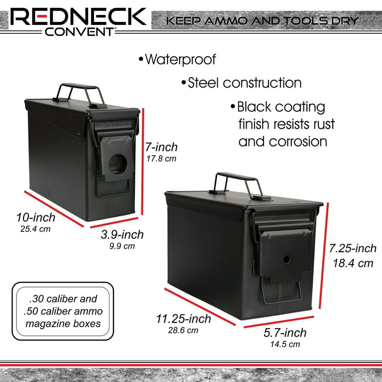 M-Caliber Portable Keyed Ammo Can with Lift-Out Tray - Black