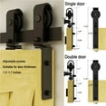 thumbnail image 4 of Folding Sliding Barn Door Hardware Kit Heavy Duty Roller Track Kit For 2 Doors No Doors Smoothly Quietly Easy To Install ,Easy Install, 4 of 6
