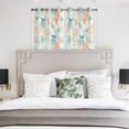 thumbnail image 3 of Teal Red Jellyfish Coastal Kitchen Curtains Window Panels, Nautical Beach Coral Starfish Insulated Window Treatment Curtain, Grommet Curtains for Bedroom/Living Room/Bathroom, 2 Piece 42"Wx45"L, 3 of 8