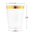 thumbnail image 3 of Smarty 10 oz. Clear Metallic Gold Rim Round Disposable Plastic Cups 336ct, 3 of 6