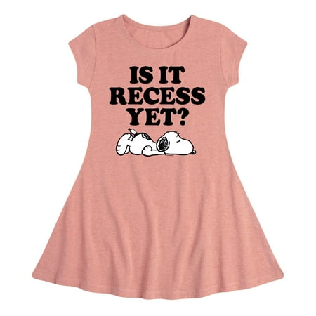 

Peanuts - Is It Recess - Toddler And Youth Girls Fit And Flare Dress