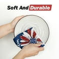 thumbnail image 4 of Sm:)e Daisy American Flag 4th of July Kitchen Dish Towels Set of 2 18x26 Inch, Red, Soft & Absorbent Patriotic Independence Day Washcloth, 4 of 7