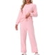 thumbnail image 1 of INSPIRAR CHIC Conjuntos de Sudadera para Mujeres de 2 Piezas, Conjuntos de Lounge de Franela Difusa, Suéter, Pantalones, Conjuntos de Pijama 3XL Rosa, 1 of 6