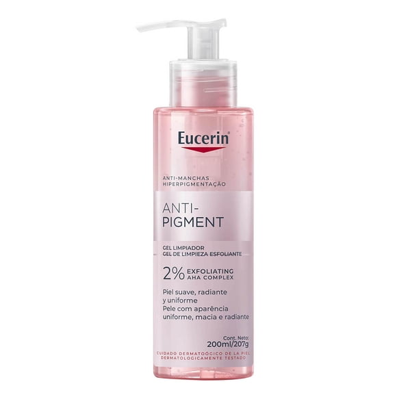 Eucerin Anti-Pigment Gel Limpiador Facial 200ml Exfoliante Gentil Anti Manchas. Reducción de manchas oscuras, unifica el tono natural ideal para todo tipo de piel