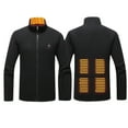 thumbnail image 2 of Heated Hoodie Jacket for Man/Woman Heated Coat 9 Heating Zones USB Electric Body Warmer Outerwear Unisex Heating Activewear Jacket Windproof Coats for Camping Skiing Hunting Outdoor Black XXL, 2 of 7