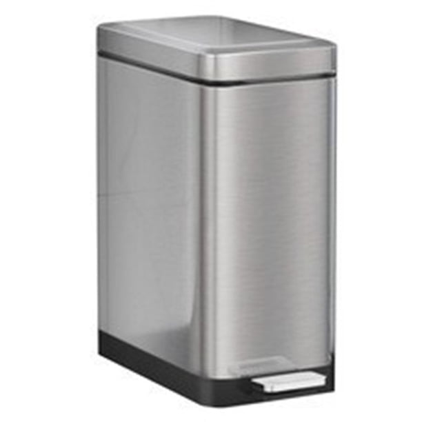 Bote de basura de cocina con pedal de acero inoxidable con cubo interior