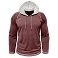 thumbnail image 3 of Kureaily Men's Slim Fit Hoodie Casual Pullover Sweatshirt For Everyday Wear Lightweight Comfortable Streetwear Top With Classic Solid Design Men's Pullover Hoodies, 3 of 4