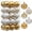 Gold&White, variant on 30ct Christmas Ball Ornaments, 2.36 in Shatterproof Xmas Tree Decorations, Plastic Baubles for Holiday, Party, Wedding, or Home Decor, Red & Gold