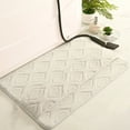 thumbnail image 5 of Unique Bargains Quick Dry Bath Mat Non Slip Washable Absorbent Rug White 20" x 32", 5 of 6
